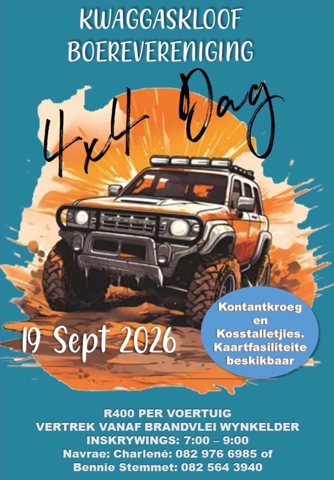 KWAGGASKLOOF BOEREVERENIGING 4x4 Dag
