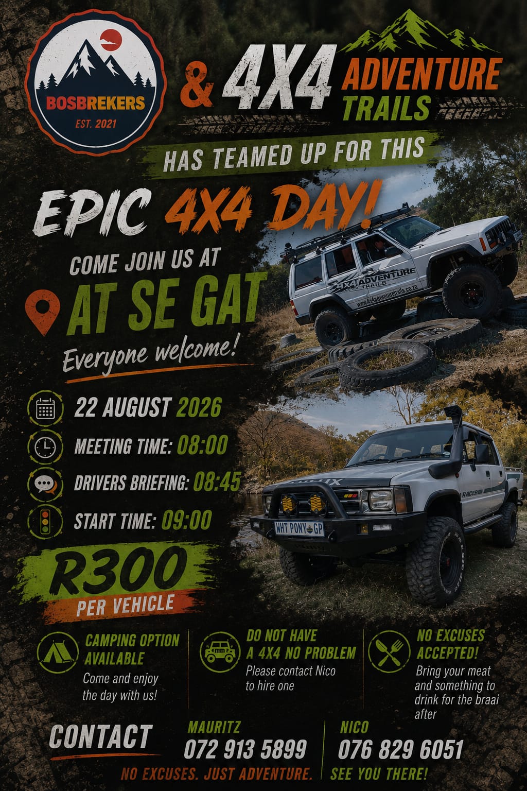 Bosbrekers & 4x4 Adventure Trails 4x4 day
