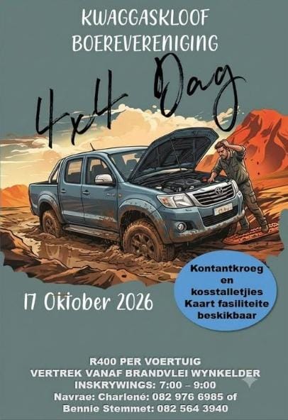 Kwaggaskloof Boerevereniging 4x4 Dag