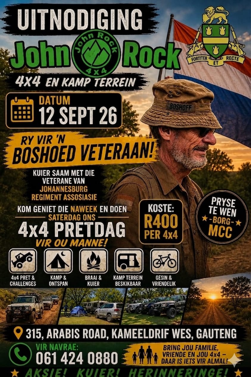 John Rock 4x4 - Ry Vir a Boshoed Veteraan